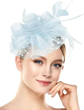 1920s 50s Vintage Fascinators Hat for Women Tea Party Halloween Headband Flower Bridal Shower Weddings Themed Events