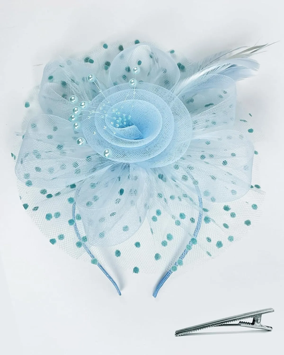 1920s 50s Vintage Fascinators Hat for Women Tea Party Halloween Headband Flower Bridal Shower Weddings Themed Events