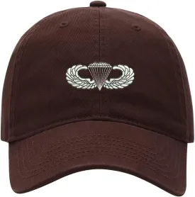 Baseball Caps Men Army Airborne Paratrooper Wings Embroidered Dad Hat Washed Cotton Adjustable Embroidery Caps