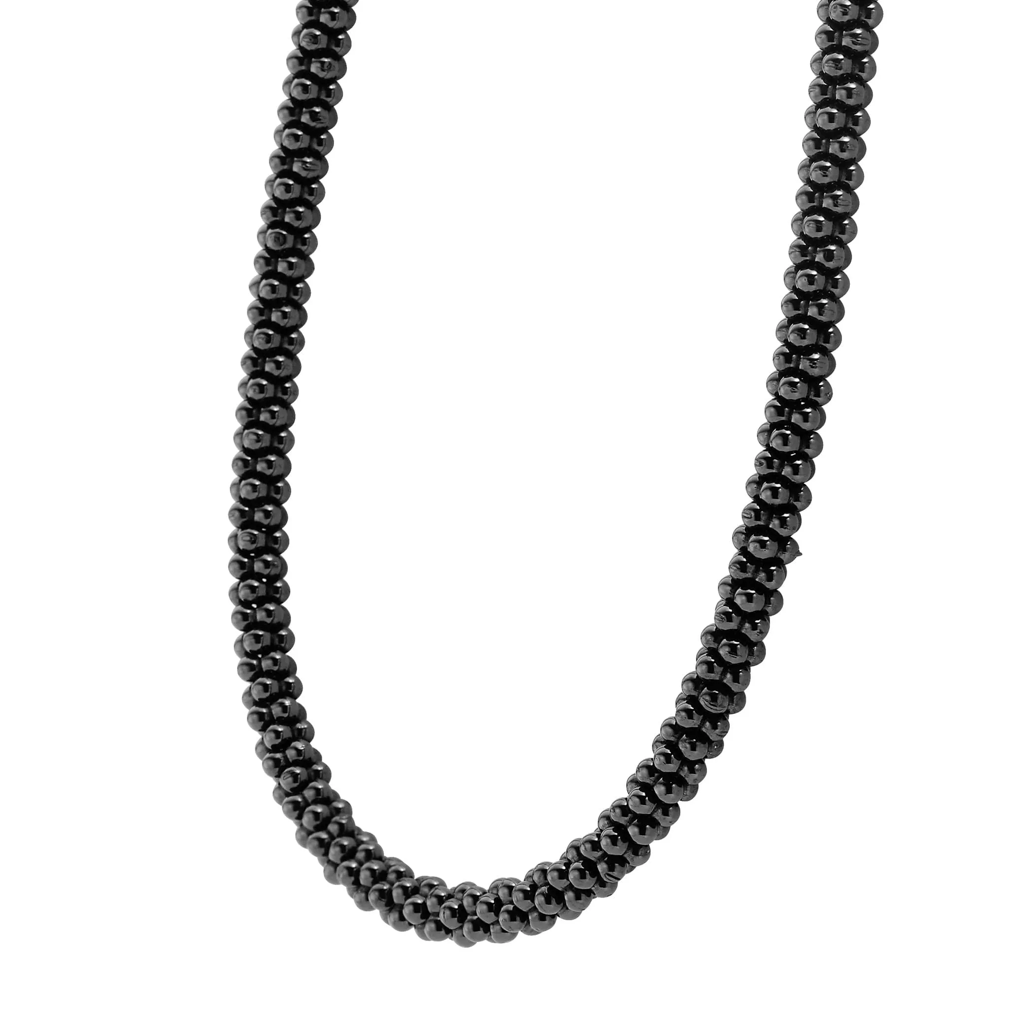 Black Caviar Ceramic Beaded Necklace | 5mm