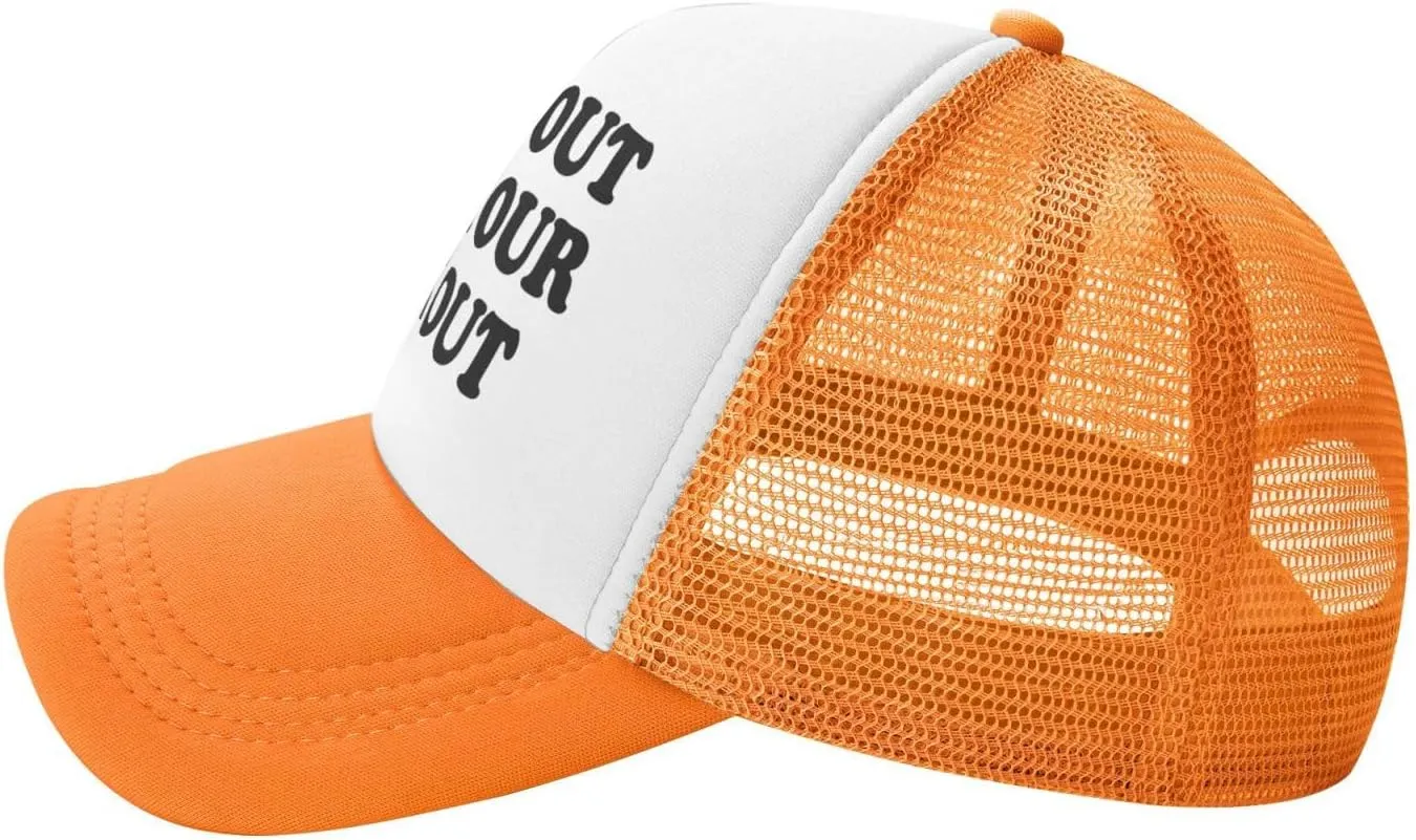 Black Out with Your Rack Out Funny Hat Unisex Adult Trucker Caps Fishing Adjustable Cap Classic Sport Hats Black