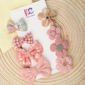 Bloom and Bow Clips - Set of 8