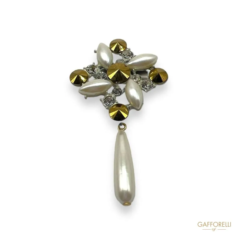 Brooch with Pendant- Art. D427 - Gafforelli Srl