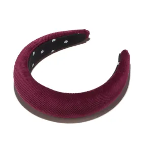 Corduroy Padded Headband, Merlot