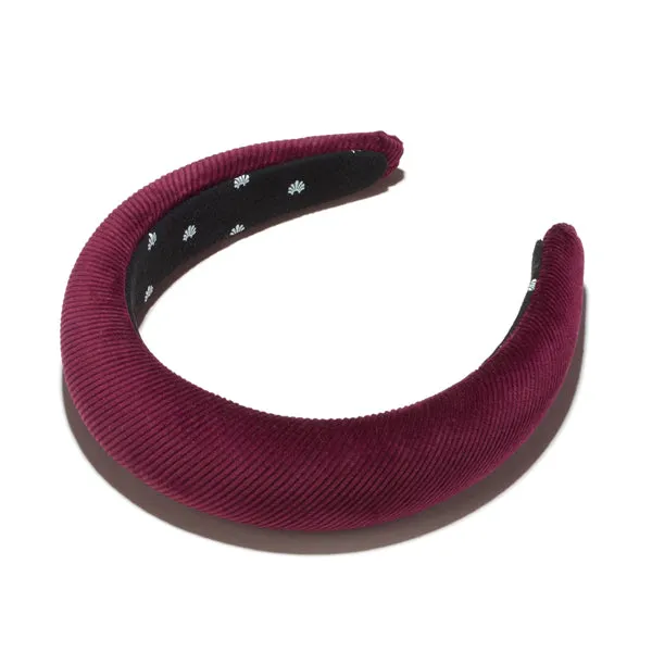 Corduroy Padded Headband, Merlot