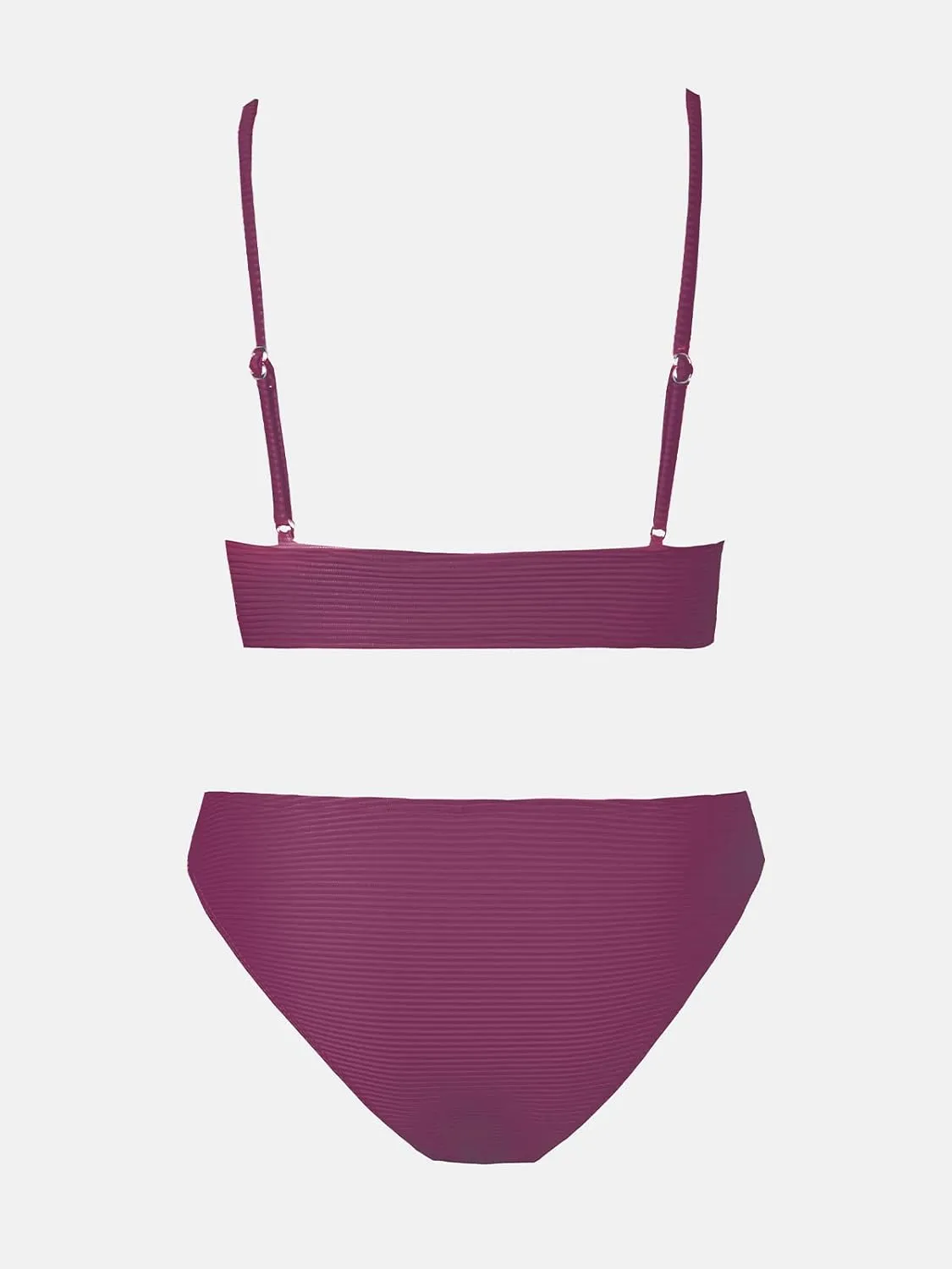 CUPSHE Women Bikini Set Solid Color Sexy Triangle Two Piece Swimsuit