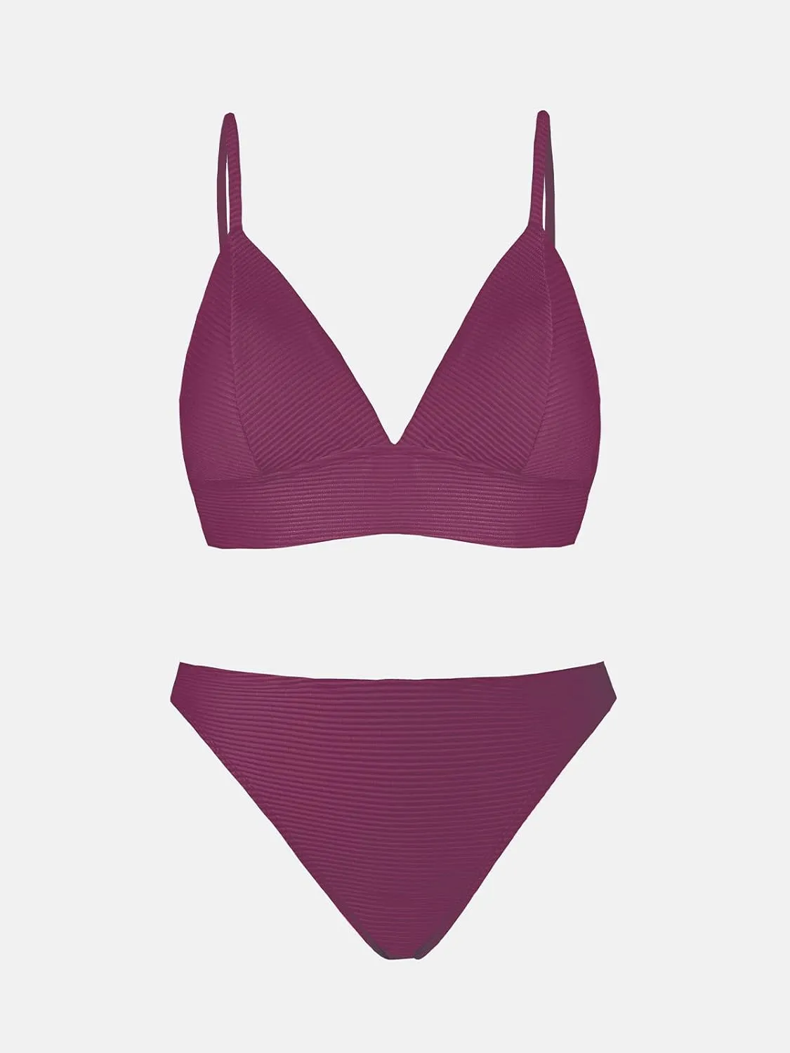 CUPSHE Women Bikini Set Solid Color Sexy Triangle Two Piece Swimsuit