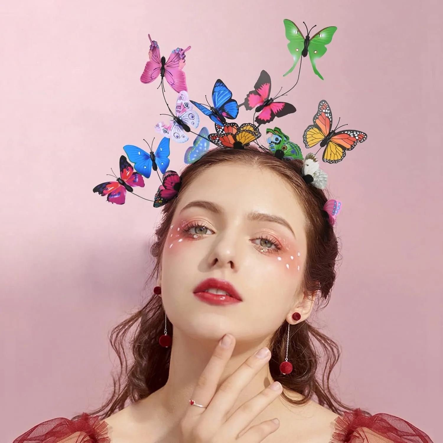 DEEKA Butterfly Headbands Fascinators Hat Women Butterfly Costume Crown Headpiece for Women and Girls