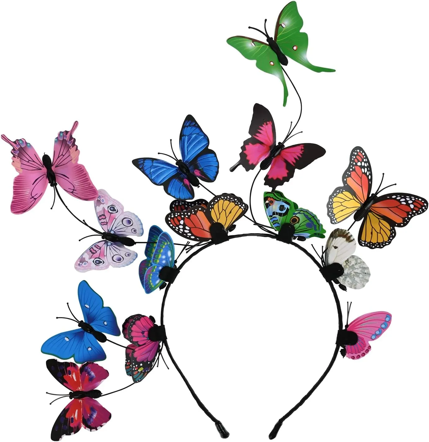 DEEKA Butterfly Headbands Fascinators Hat Women Butterfly Costume Crown Headpiece for Women and Girls