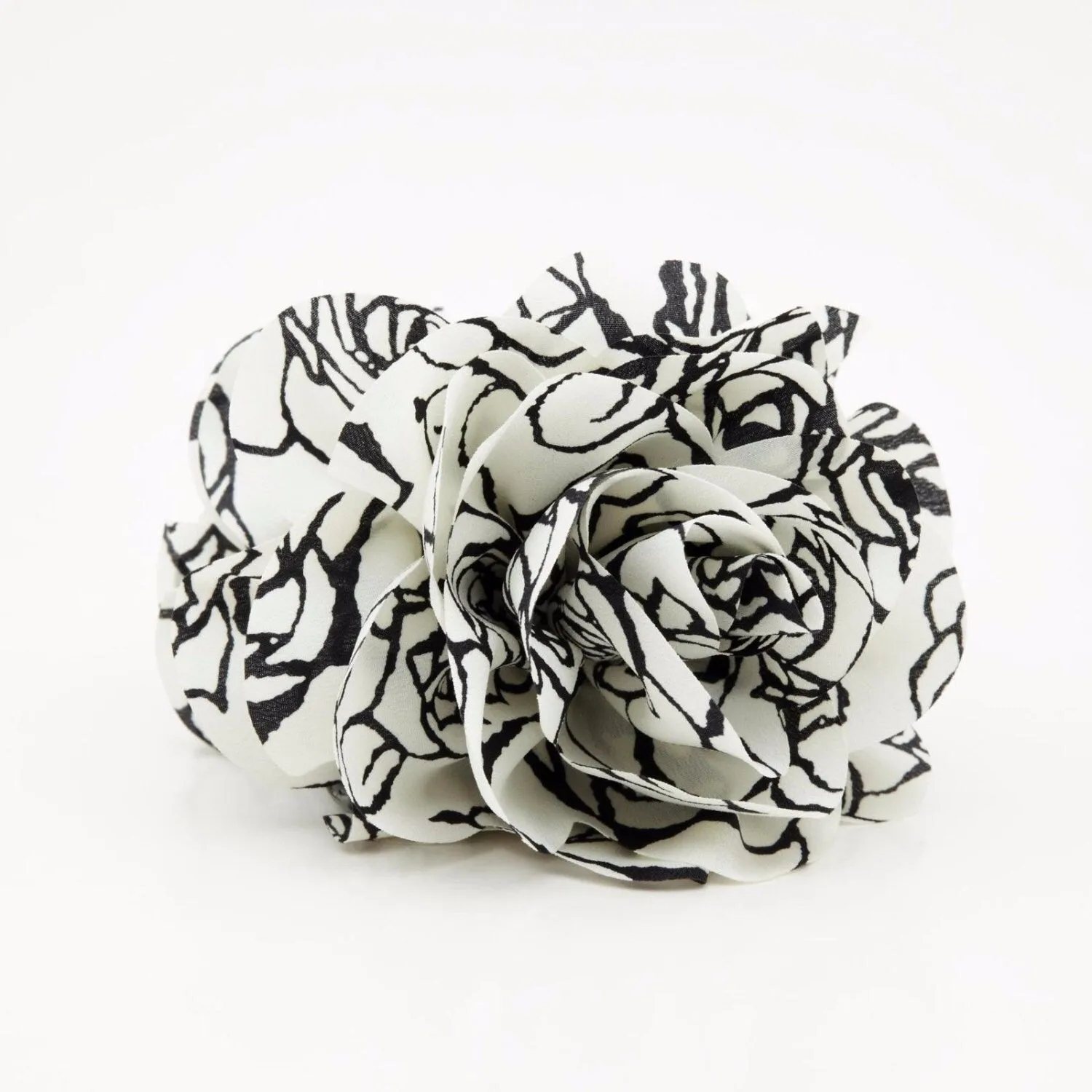 Flower Print Petal Dahlia Flower Hair Jaw Claw Clip Women Flower Hair Accessories
