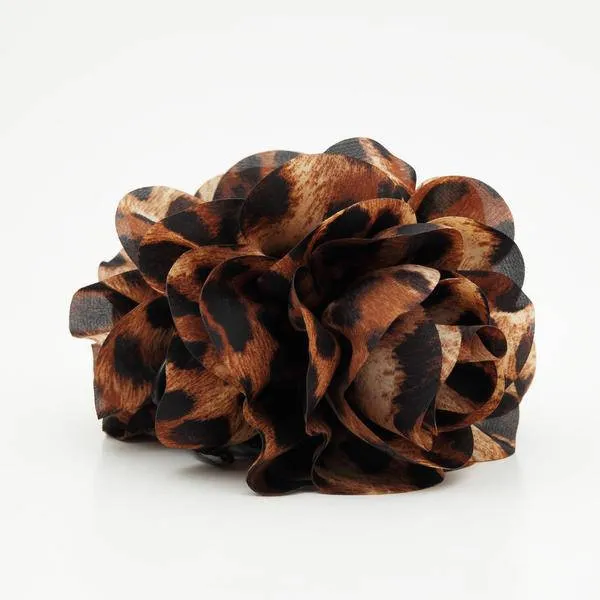 Flower Print Petal Dahlia Flower Hair Jaw Claw Clip Women Flower Hair Accessories