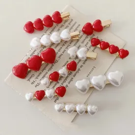 Glossy Four Hearts Clip