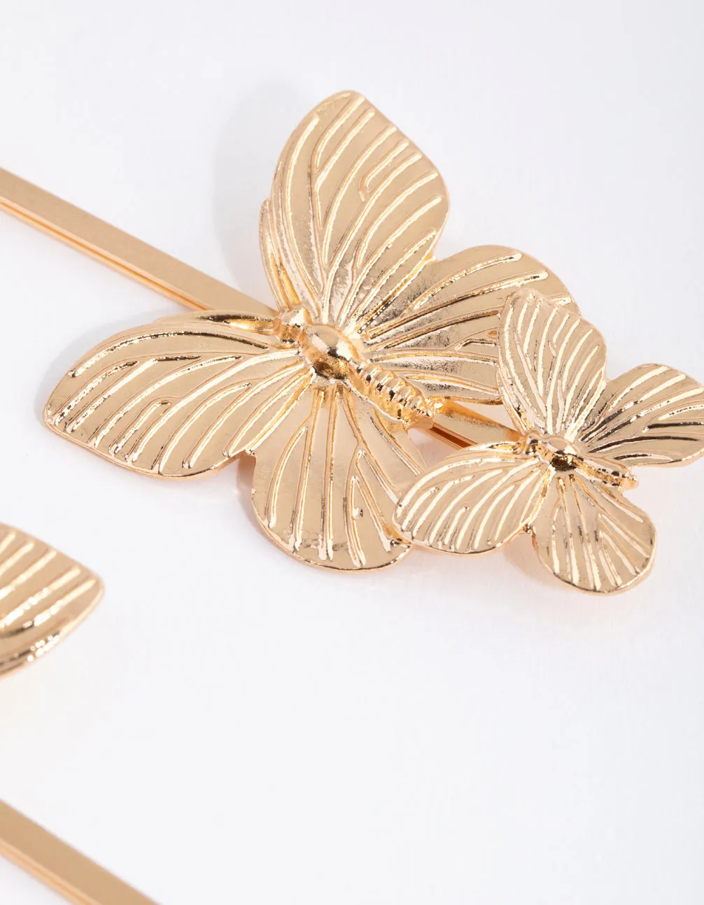 Gold Matte Butterfly Pins