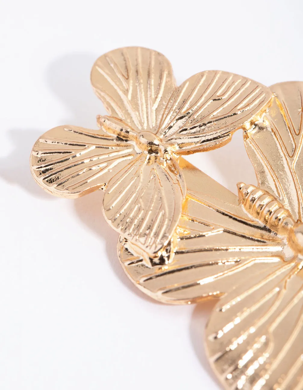 Gold Matte Butterfly Pins