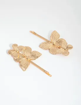 Gold Matte Butterfly Pins