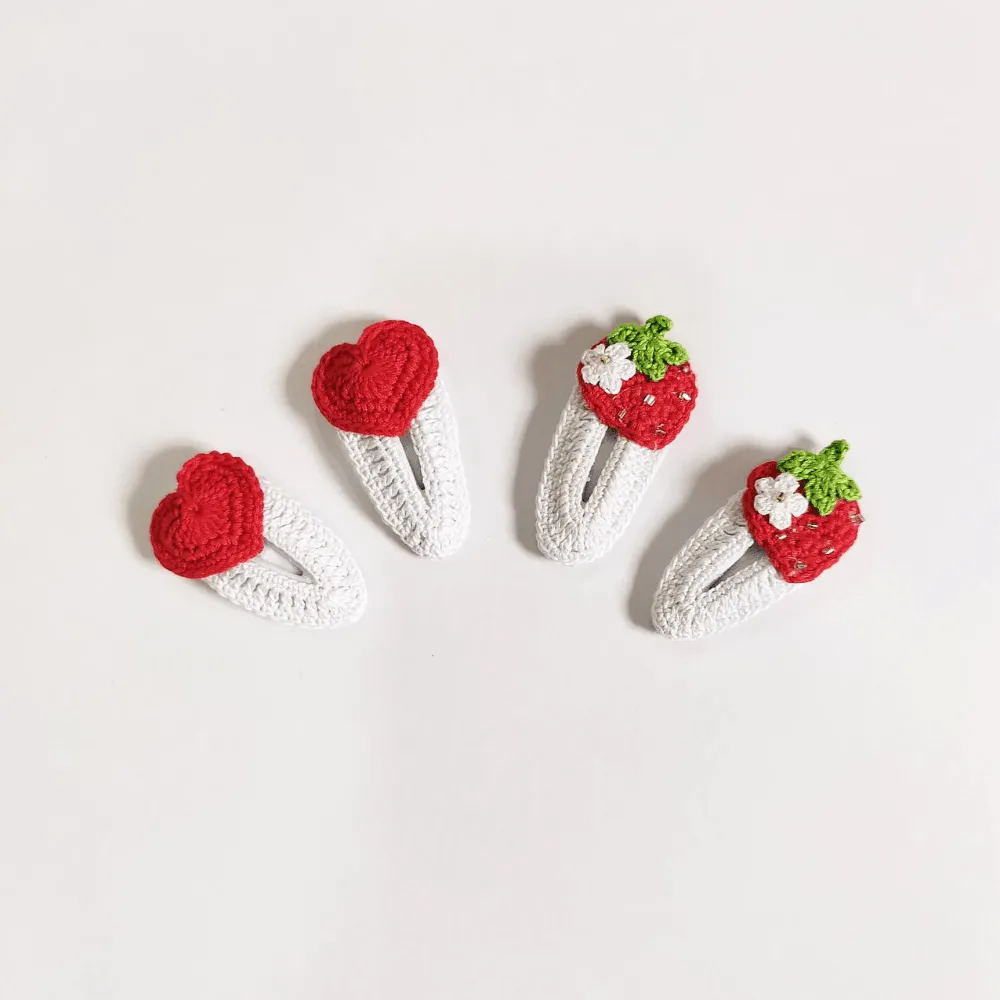Heart and Starwberry Clip set