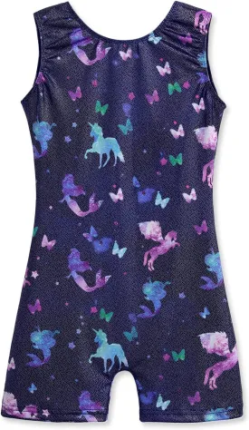 HOZIY Gymnastics Leotards for Girls Unicorn Aurora Rainbow Mermaid Dinosaur Cupcake Sparkle Biketard Toddlers Kids Children