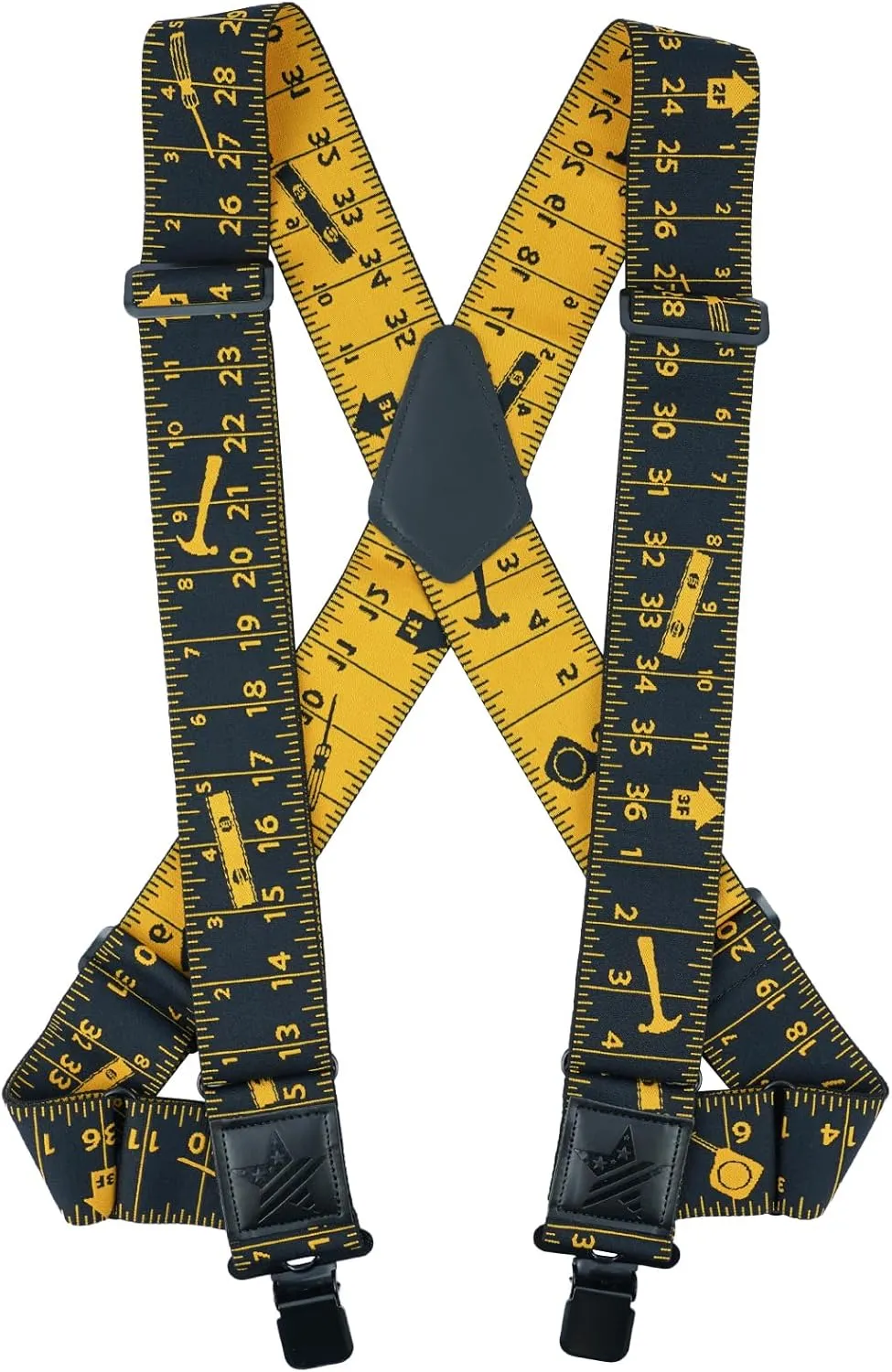 KUNN Men's Suspenders Heavy Duty 2 Inch Side Clip Adjustable Elastic Braces Truck Style Work Suspender