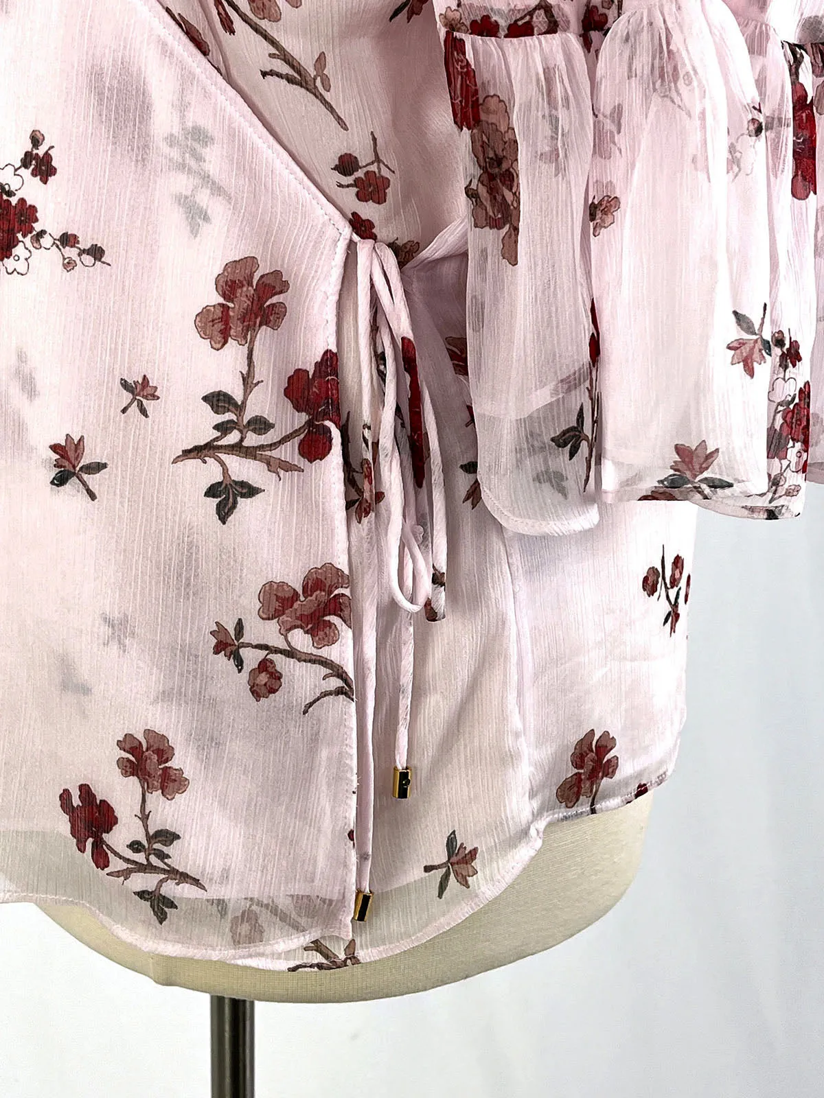 LAUREN Ralph Lauren Size 2X (20/22) Pink & Red Flowers Shirt