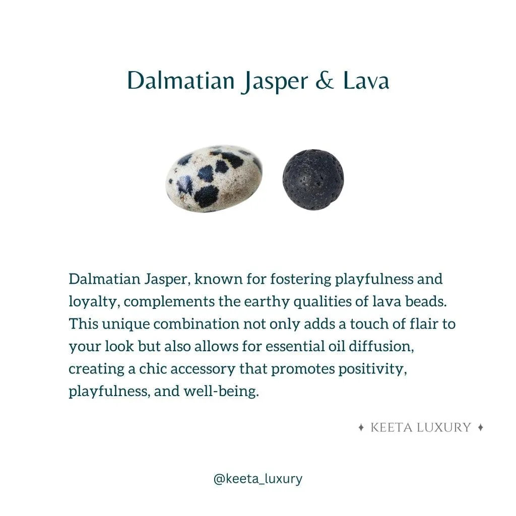 Lava Essence - Dalmatian & lava Bracelet