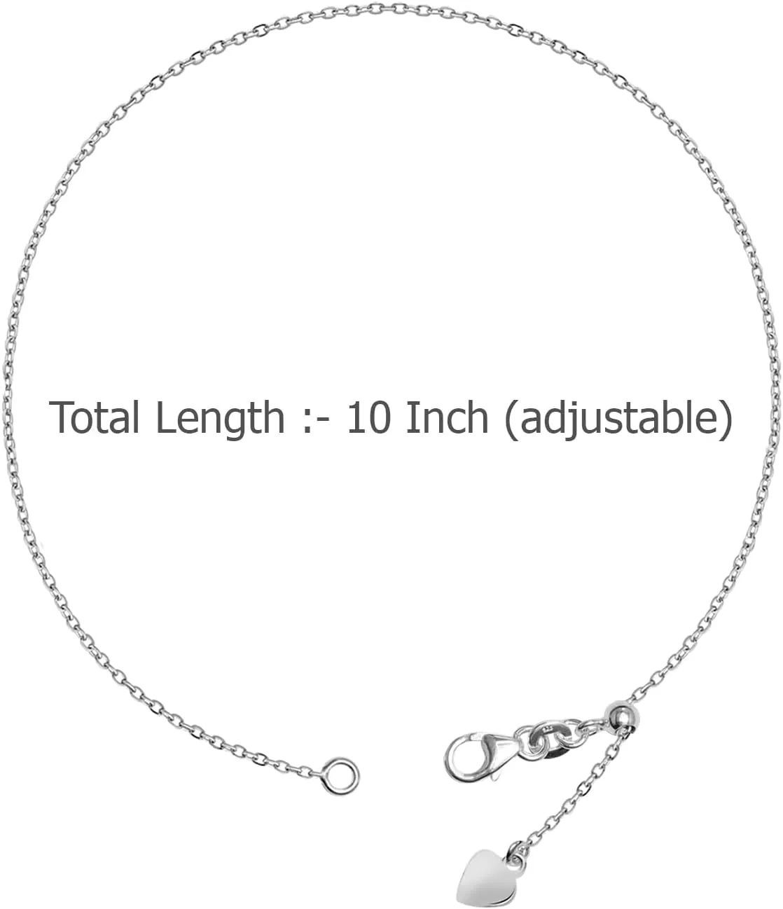 LeCalla 925 Sterling Silver Adjustable Anklets for Women | Women's Anklet Bracelets Foot Jewelry | Chain Link Anklets Silver Jewelry | Summer Beach Jewelry for Wife Girlfriend Her