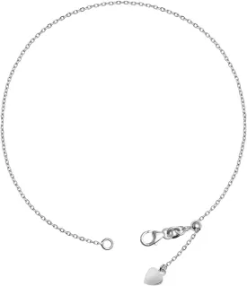 LeCalla 925 Sterling Silver Adjustable Anklets for Women | Women's Anklet Bracelets Foot Jewelry | Chain Link Anklets Silver Jewelry | Summer Beach Jewelry for Wife Girlfriend Her