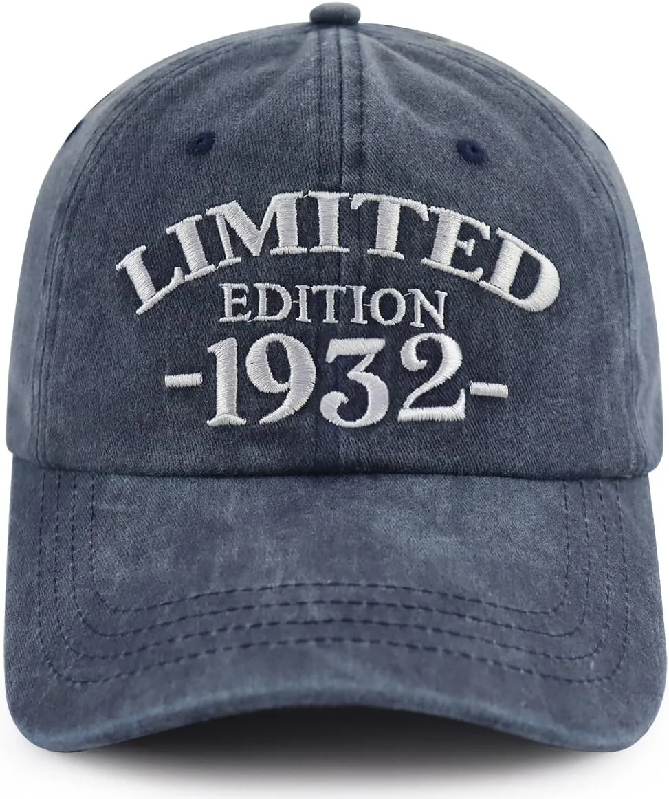 Limited Edition 1930 1931 1932 1933 1934 1935 1936 1937 1938 1939 Hat for Men Women, Adjustable Cotton Baseball Cap