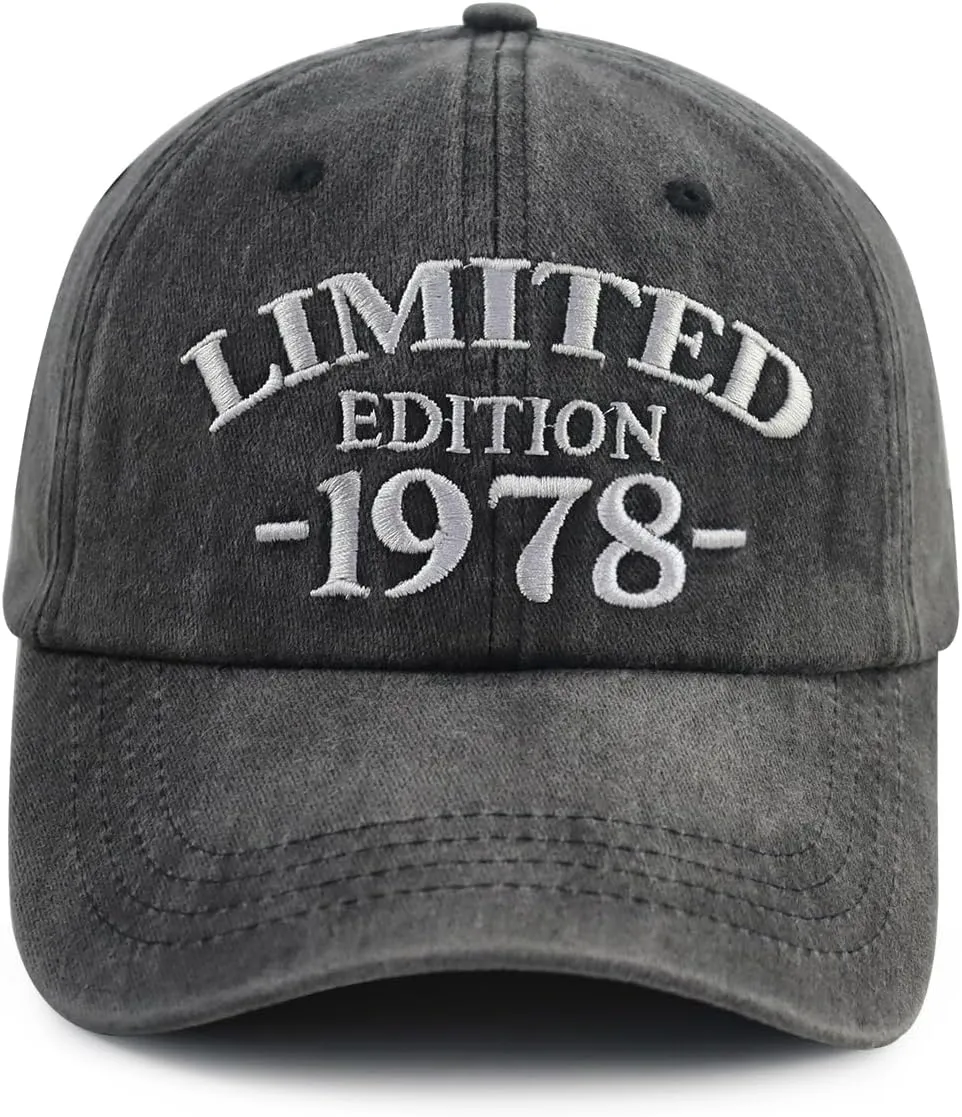 Limited Edition 1970 1971 1972 1973 1974 1975 1976 1977 1978 1979 Hat for Men Women, Adjustable Cotton Baseball Cap