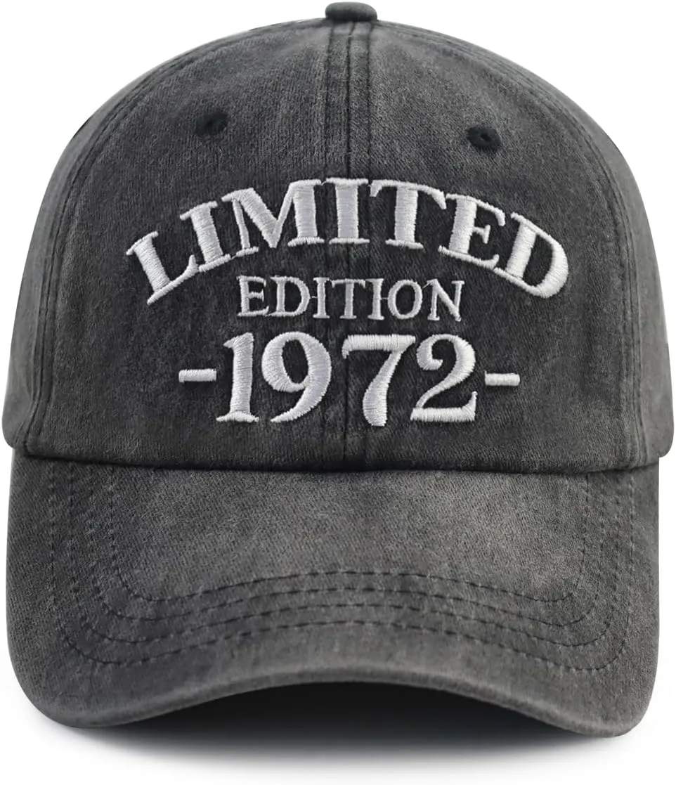Limited Edition 1970 1971 1972 1973 1974 1975 1976 1977 1978 1979 Hat for Men Women, Adjustable Cotton Baseball Cap
