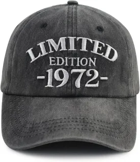 Limited Edition 1970 1971 1972 1973 1974 1975 1976 1977 1978 1979 Hat for Men Women, Adjustable Cotton Baseball Cap
