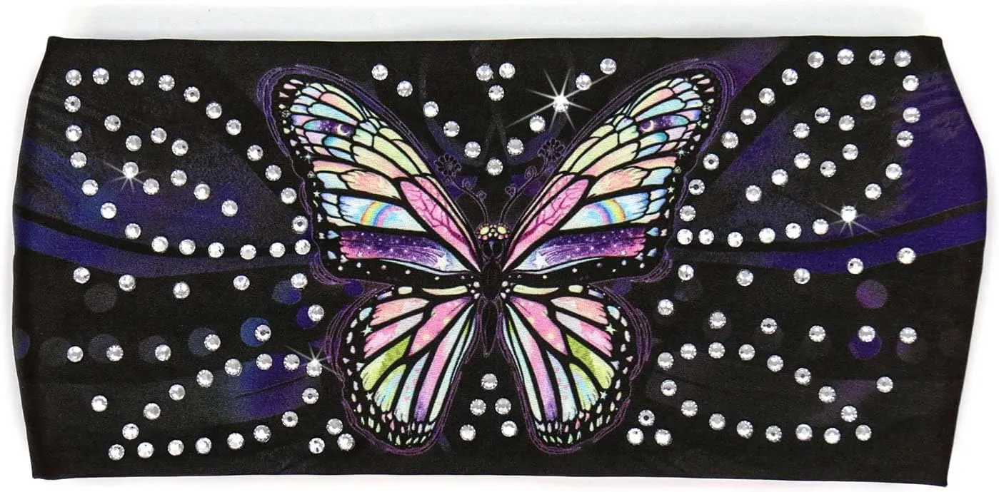 Milwaukee Leather | Bling Designed Wide Headbands-Headwraps for Women Biker Bandana
