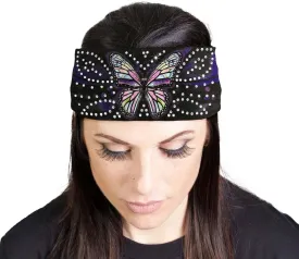 Milwaukee Leather | Bling Designed Wide Headbands-Headwraps for Women Biker Bandana