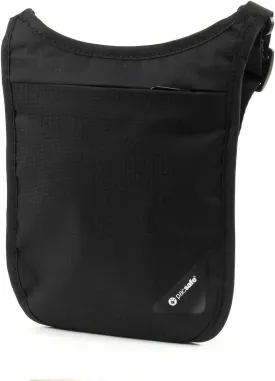 Pacsafe Coversafe V75 Anti-Theft RFID Blocking Passport Holder & Neck Pouch/Wallet - Fits up to Four Passports (or iPhone X) plus Credit Cards, for Women & Men (Black)