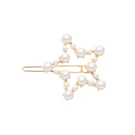 Premium Faux Pearl Hair Clip - Star