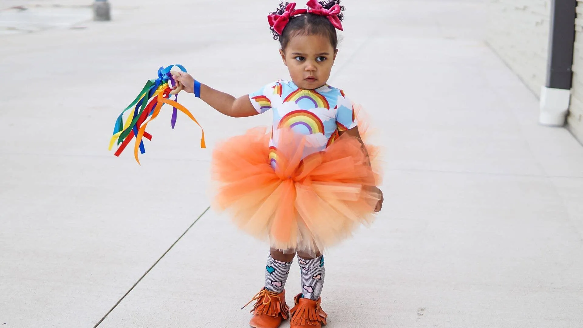 Rainbow Ribbon Wand