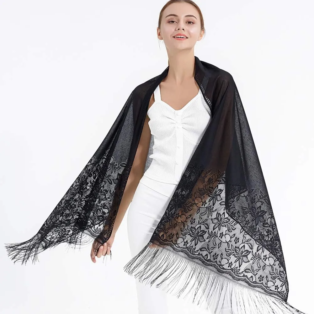 RIIQIICHY Shawls and Wraps for Evening Dresses Scarfs for Women Pashmina Wedding Formal Shawl