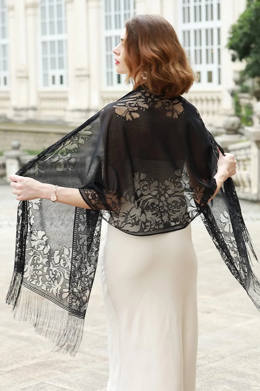 RIIQIICHY Shawls and Wraps for Evening Dresses Scarfs for Women Pashmina Wedding Formal Shawl