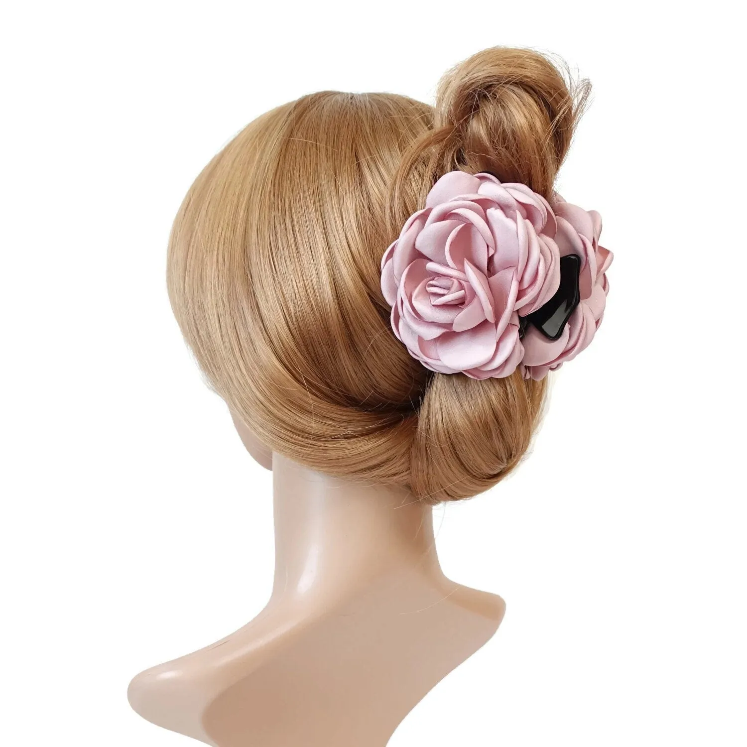 Rose Flower Hair Claw Clip Discolored Petal Flower Hair Clamp Women Hair Accessory