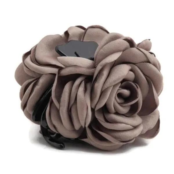 Rose Flower Hair Claw Clip Discolored Petal Flower Hair Clamp Women Hair Accessory