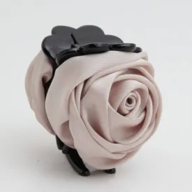 Satin Mini Rose Hair Clamp Women Flower Hair Accessory ponytail Claw Clip