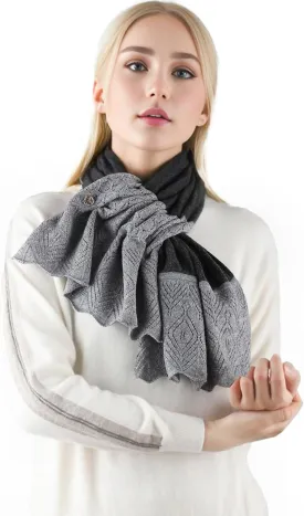 Scarf 30% Mongolian Cashmere 70% Australian Merino Wool Large Size Ultra Soft Warm Scarves with Gift Box