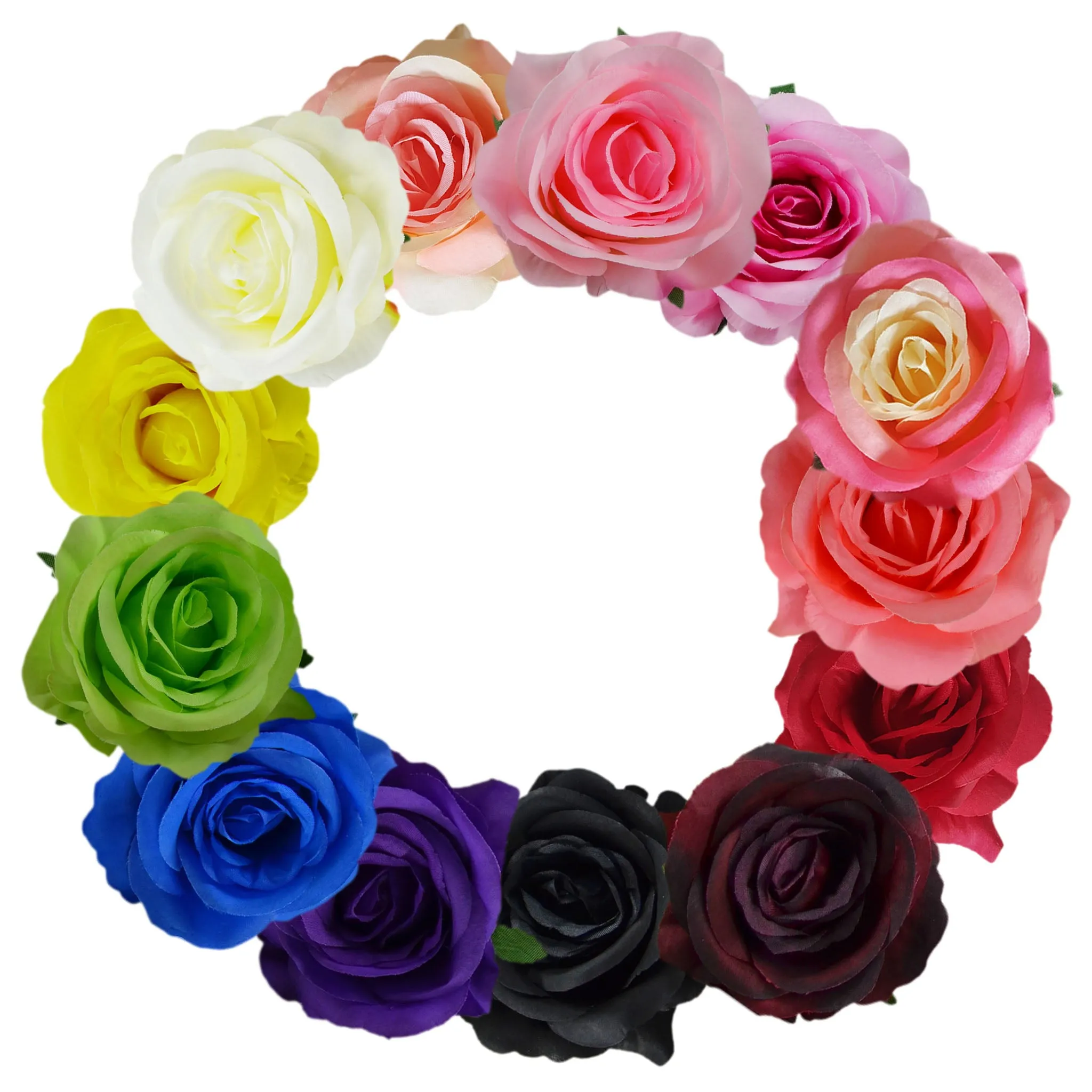 Silk Flowers Wholesale Roses Heads 3 inch 100pcs