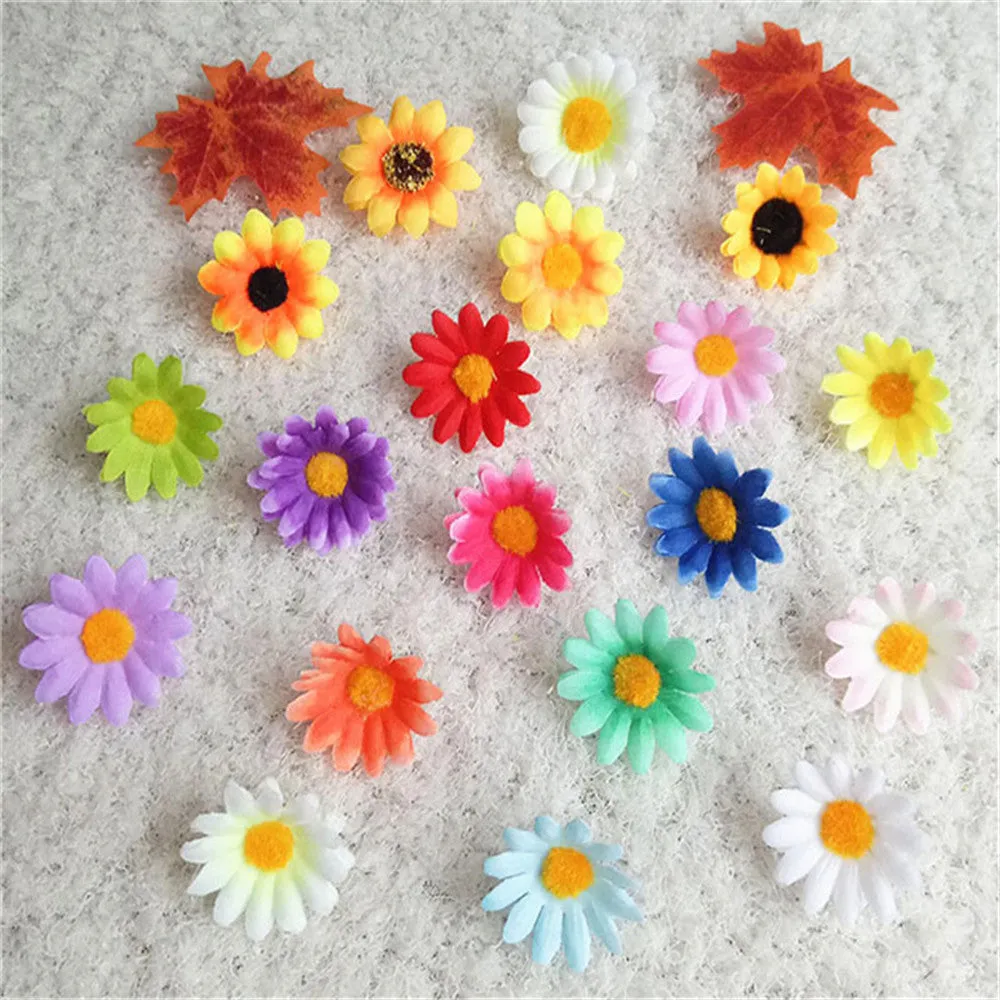 Silk Gerbera Daisy Mini Flowers 100pcs