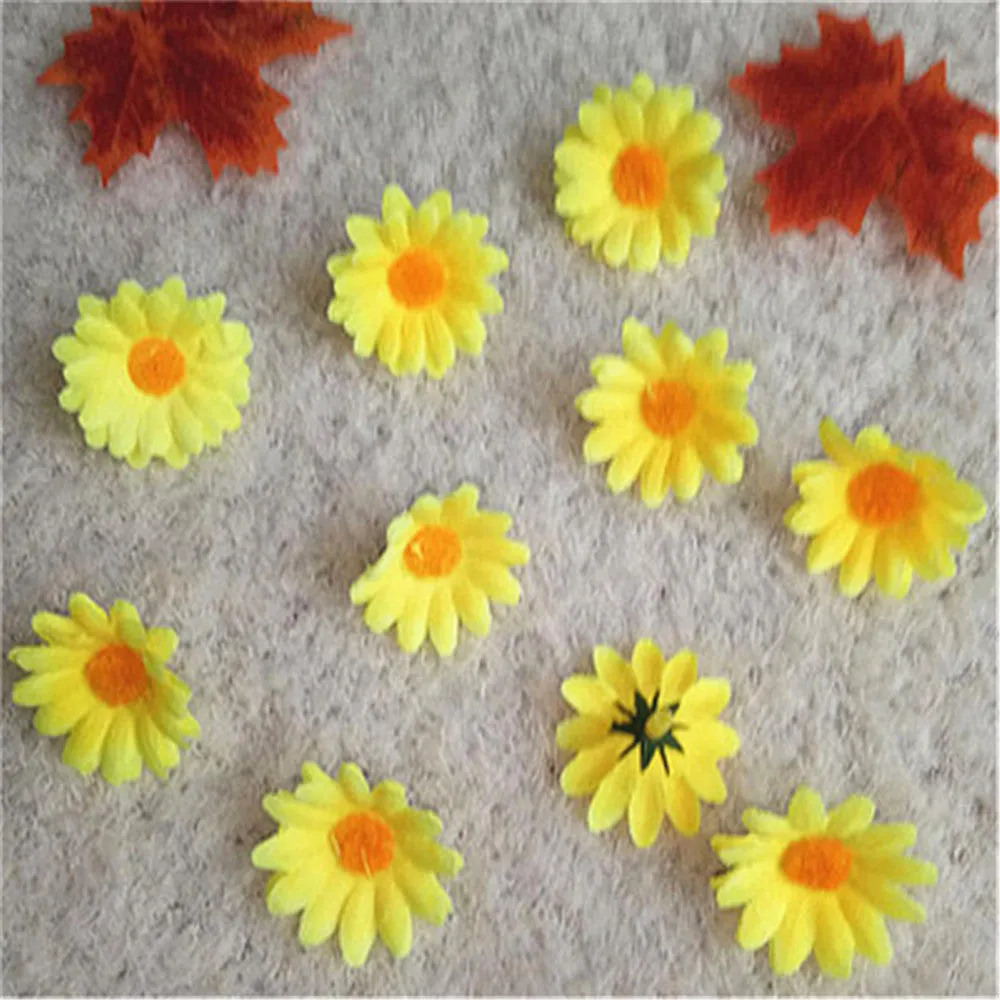 Silk Gerbera Daisy Mini Flowers 100pcs