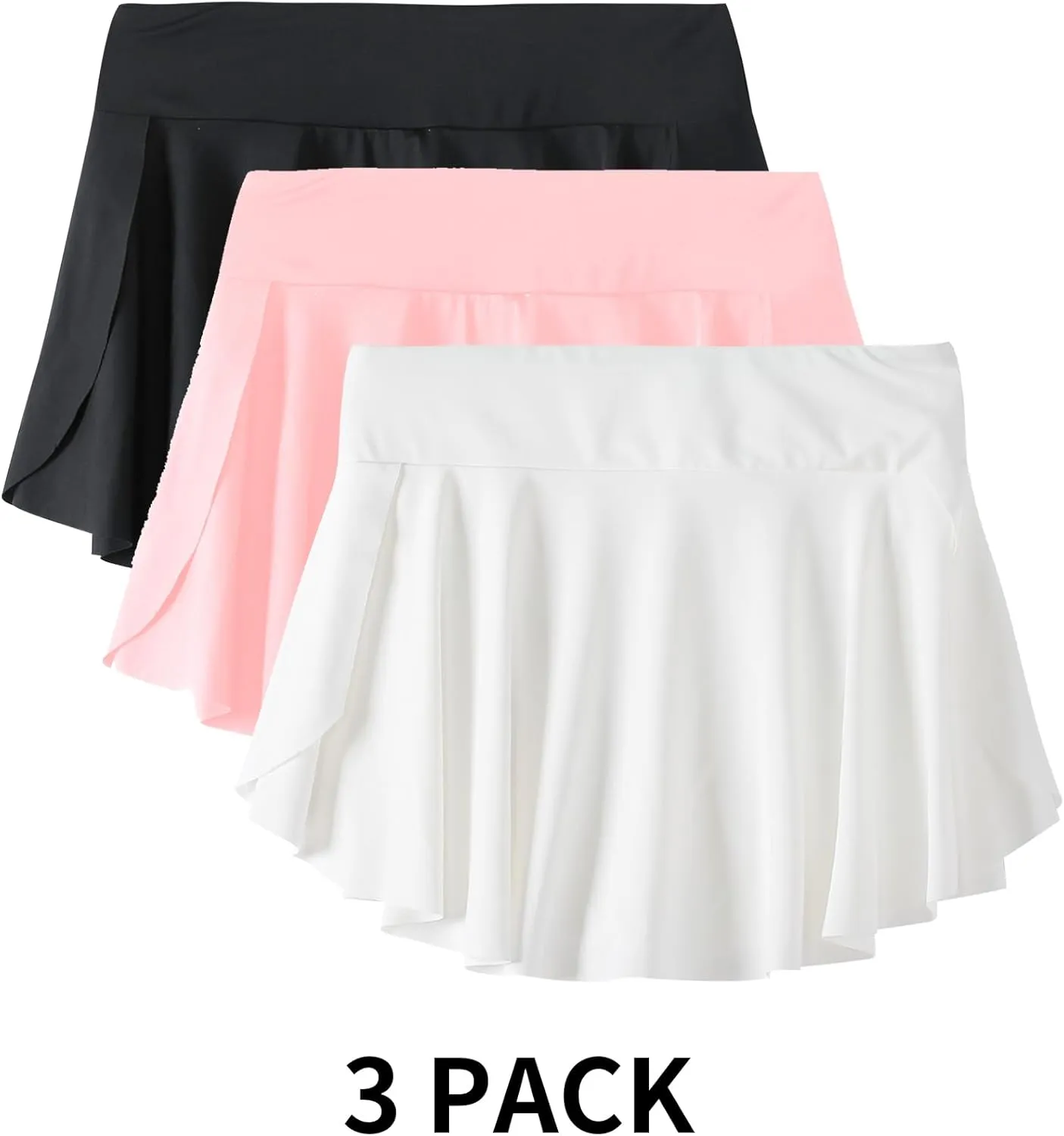 Skort Girls, Athletic Skirts for Tennis Golf, Butterfly Flowy Shorts for Kids, Shorts with Pocket