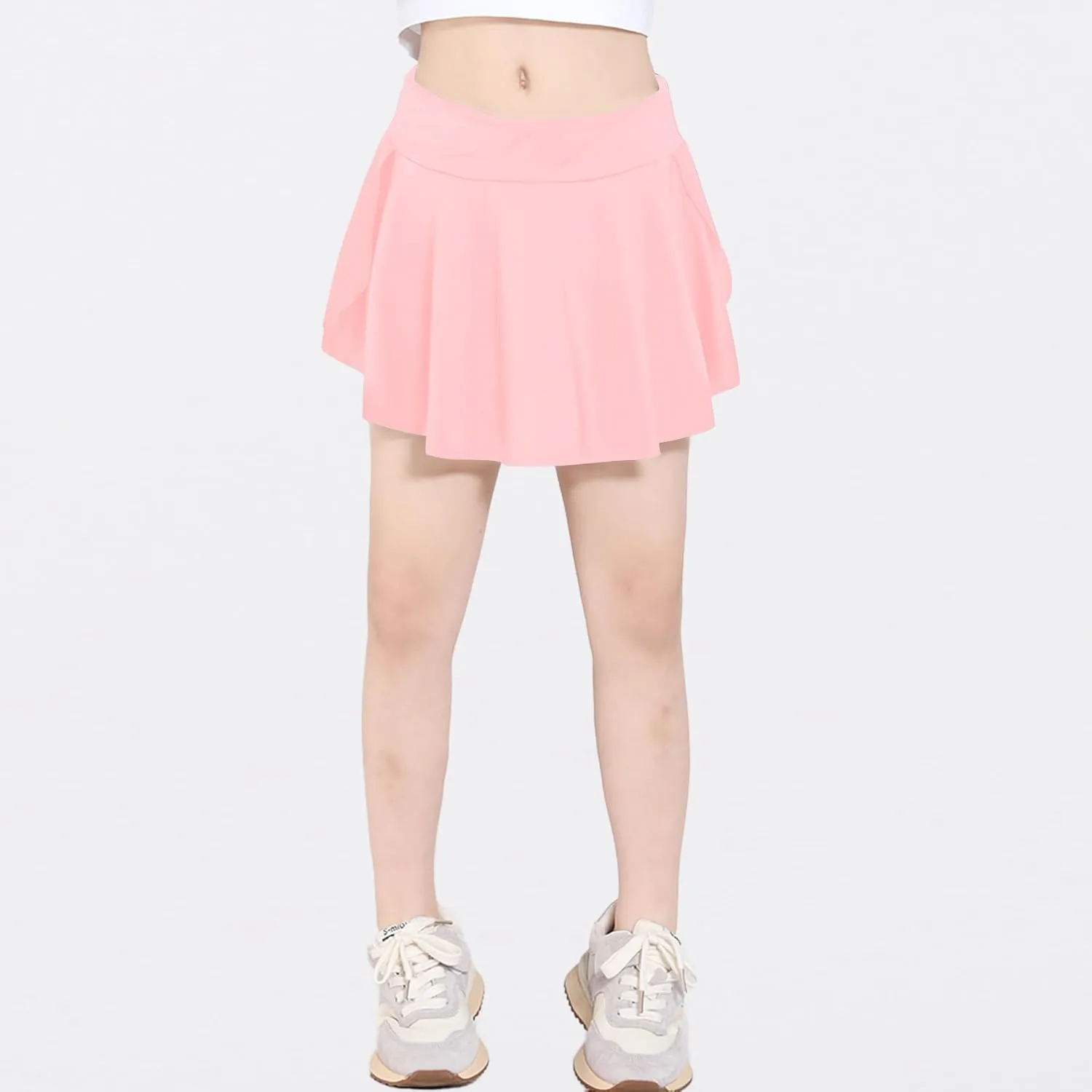 Skort Girls, Athletic Skirts for Tennis Golf, Butterfly Flowy Shorts for Kids, Shorts with Pocket
