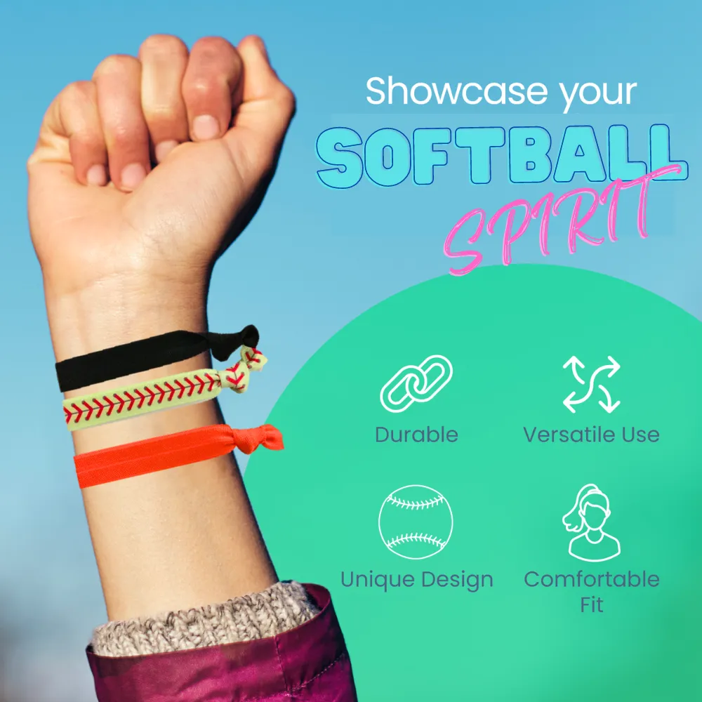Softball Hair Ties Set-Pick Colors
