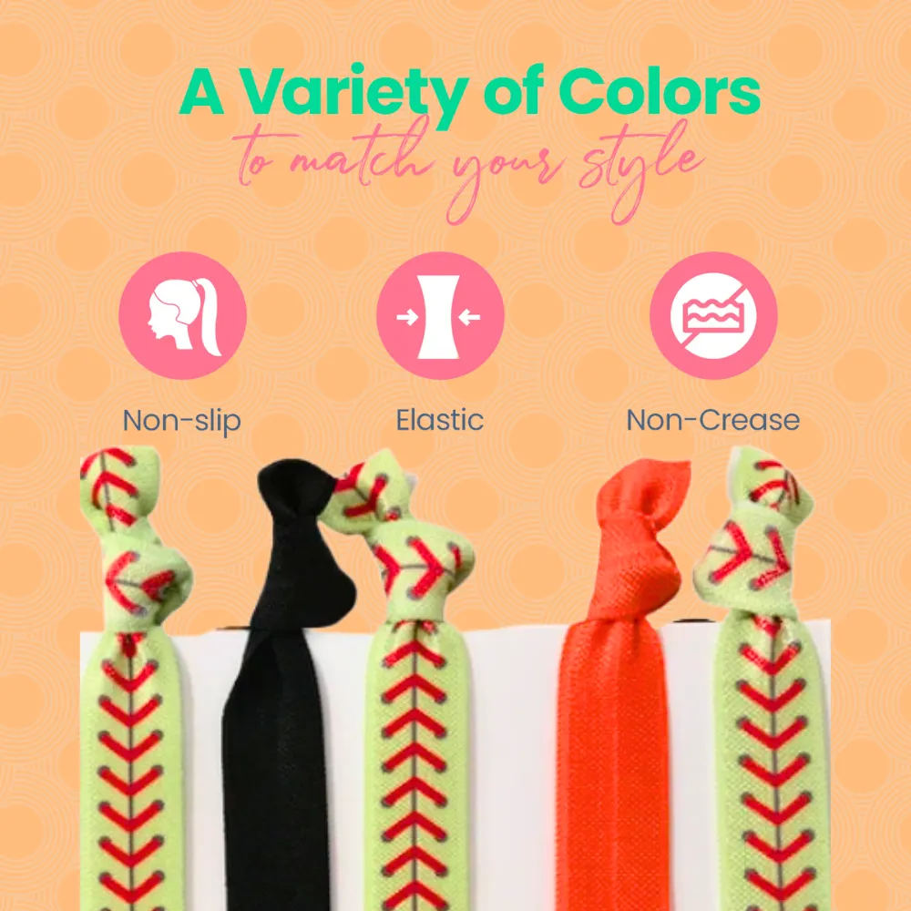Softball Hair Ties Set-Pick Colors