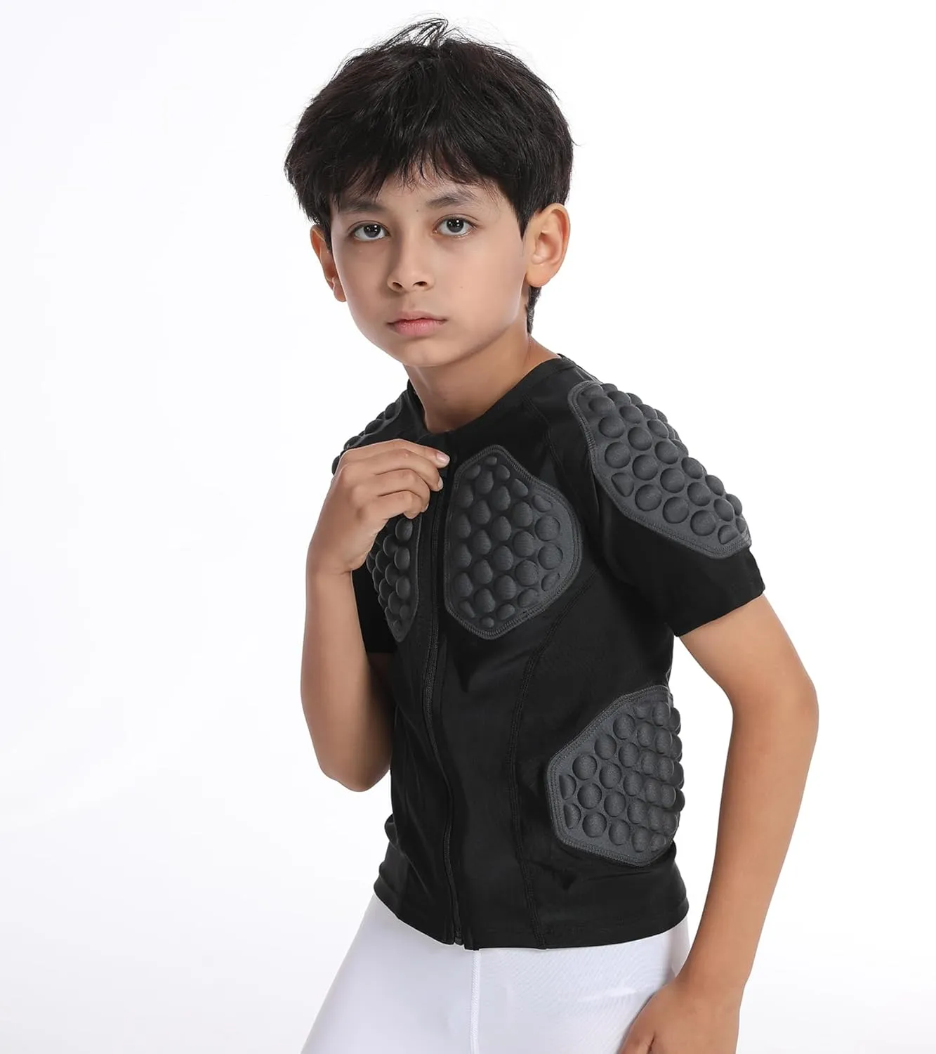 Topeter Roller Hockey Goalie Chest & Rib Protector, Paintball Protective Shirt for Youth Kids