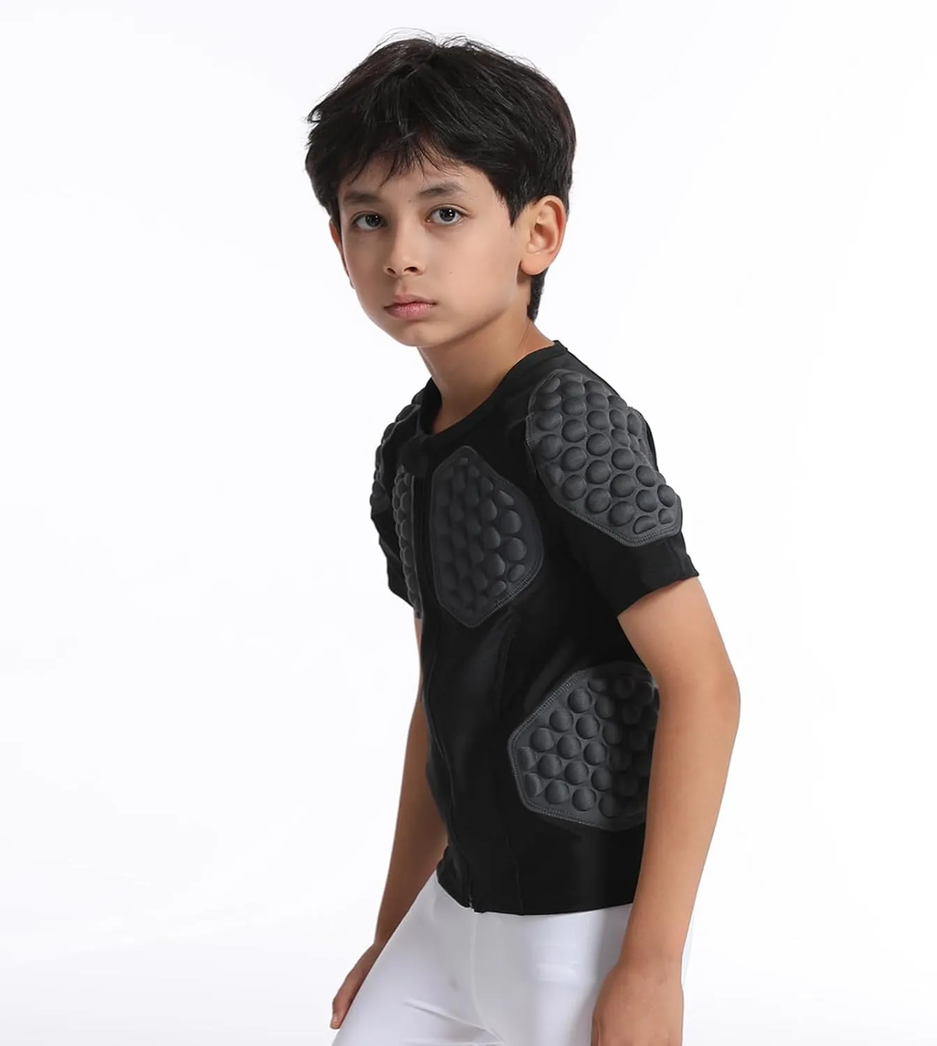 Topeter Roller Hockey Goalie Chest & Rib Protector, Paintball Protective Shirt for Youth Kids